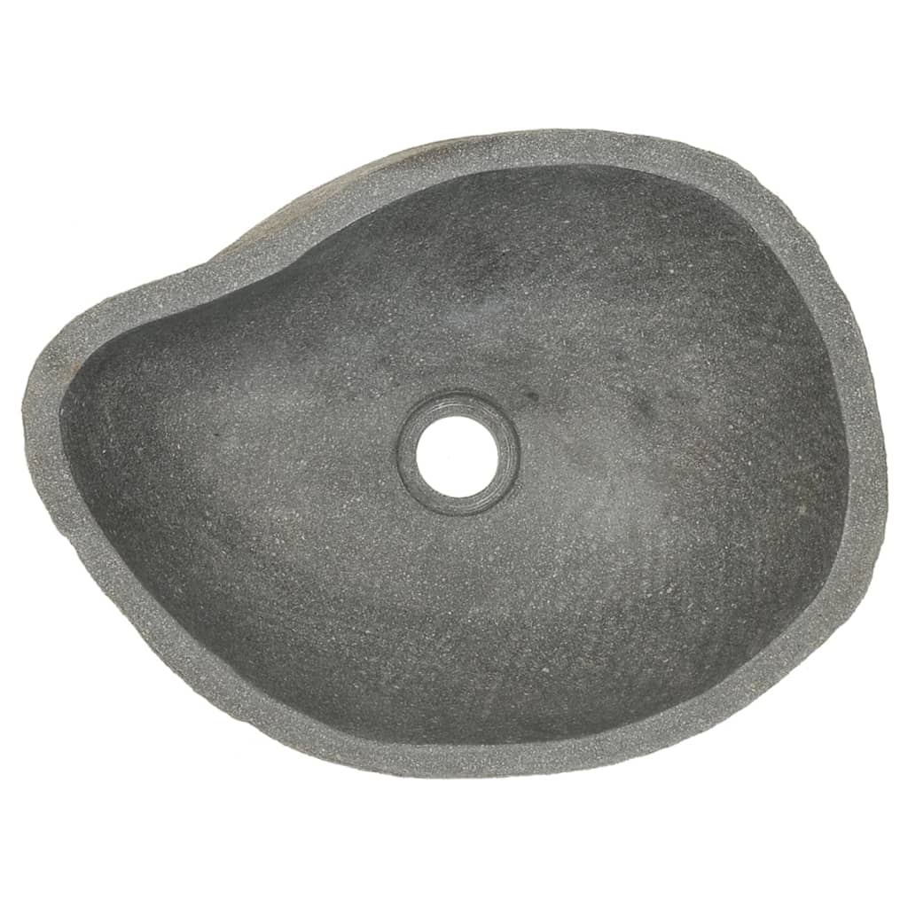 Wastafel ovaal 38-45 cm riviersteen