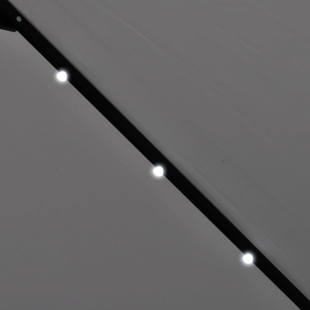 Zweefparasol kantelbaar met LED 3 m zandwit