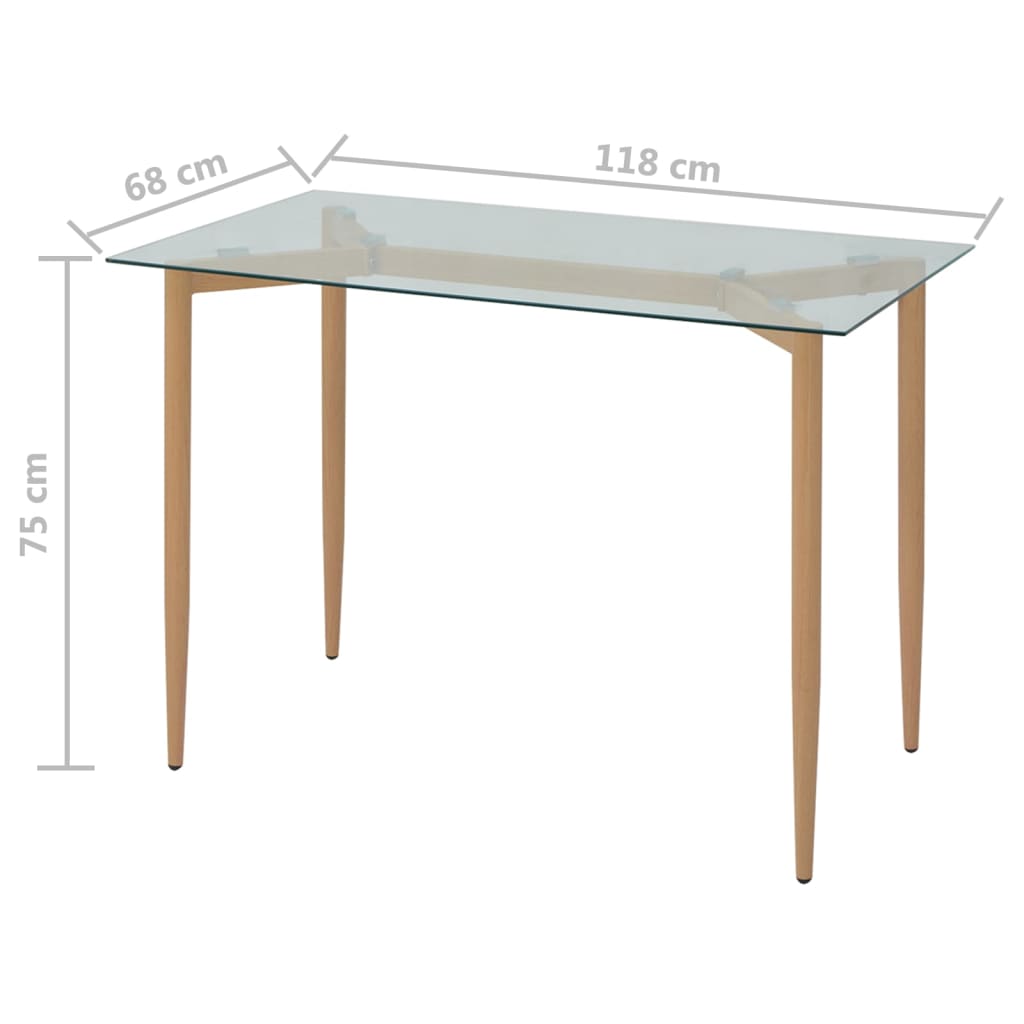 Eettafel 118x68x75 cm