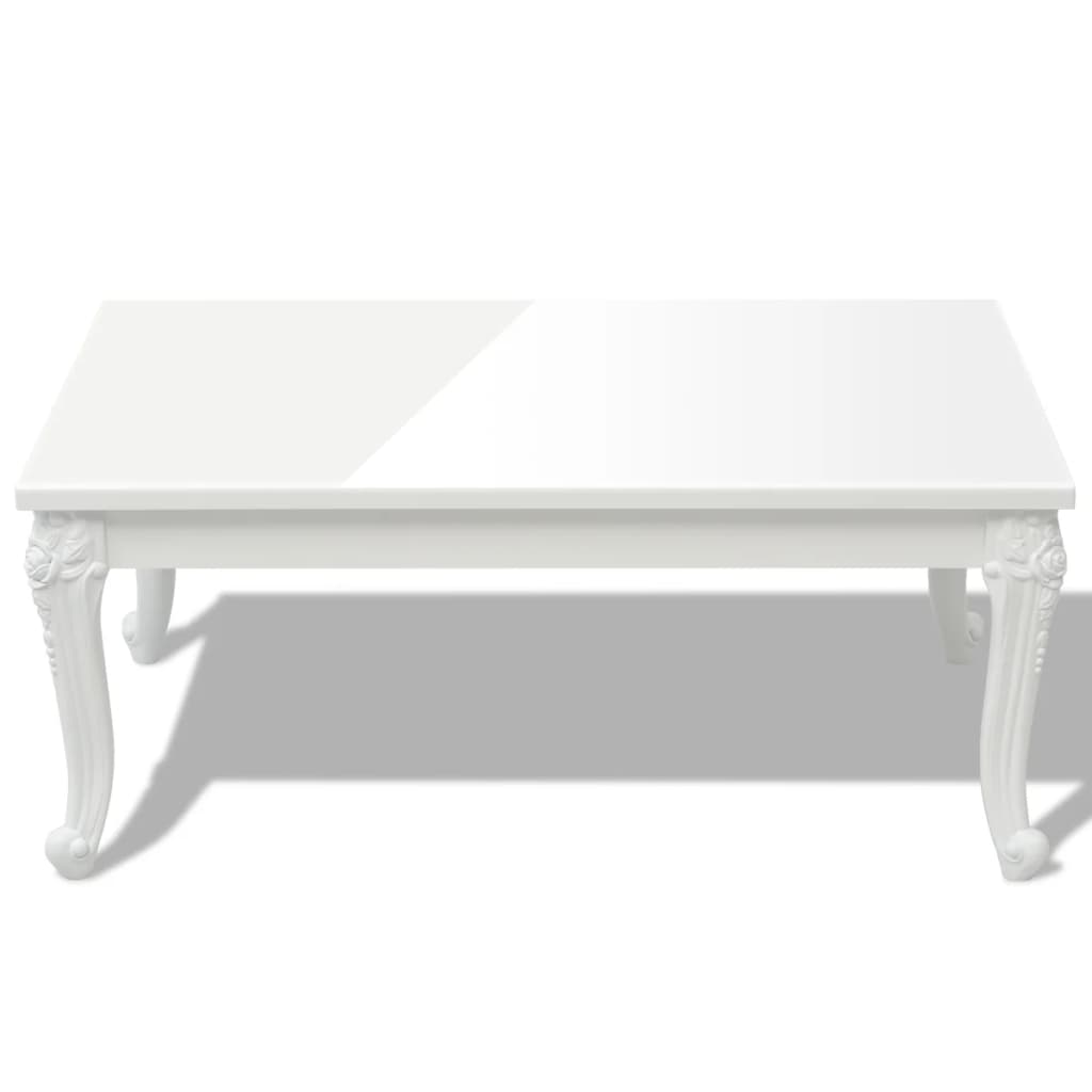 Salontafel 100 x 60 x 42 cm hoogglans wit