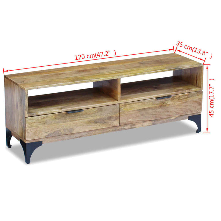 Tv-meubel 120x35x45 cm mangohout