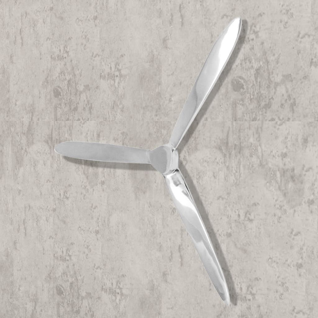Propeller voor aan de muur 70 cm aluminium  zilver