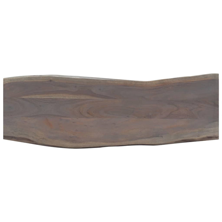 Wandtafel 115x35x76 cm massief acaciahout en ijzer grijs