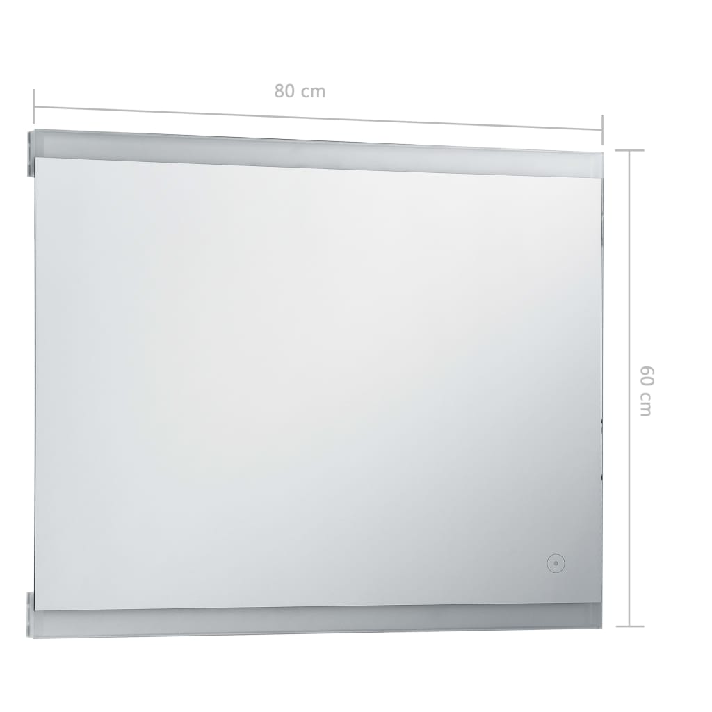 Badkamerspiegel LED met aanraaksensor 80x60 cm