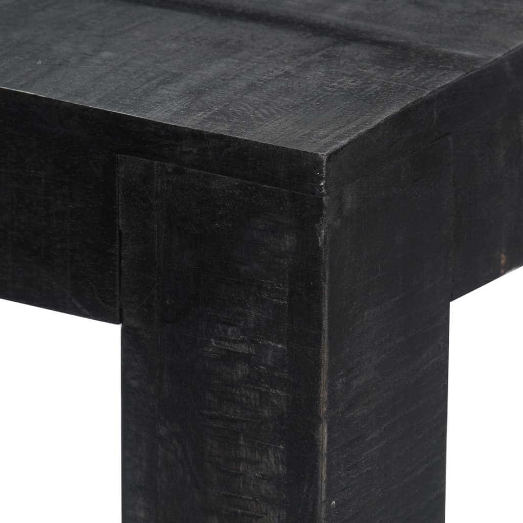 Eettafel 118x60x76 cm massief mangohout zwart