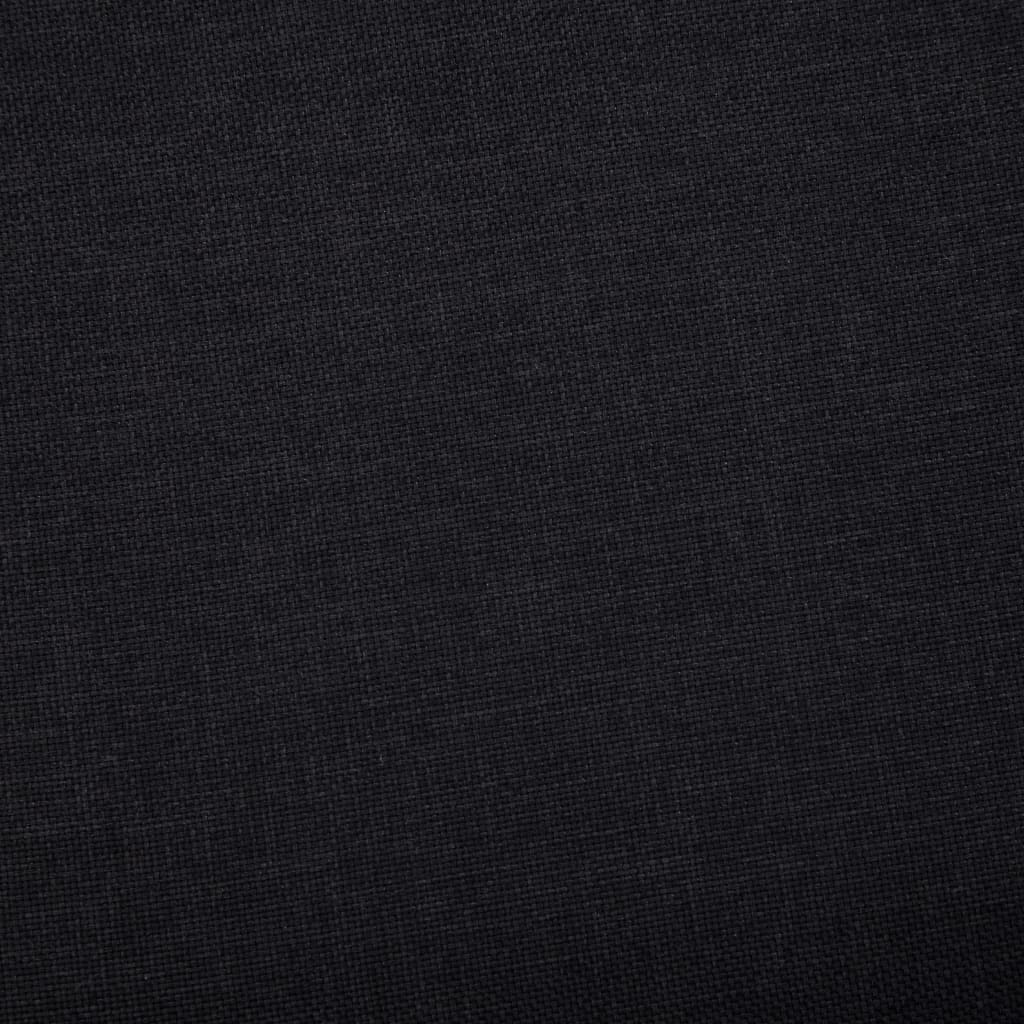 Bankje met opbergvak 116 cm polyester zwart