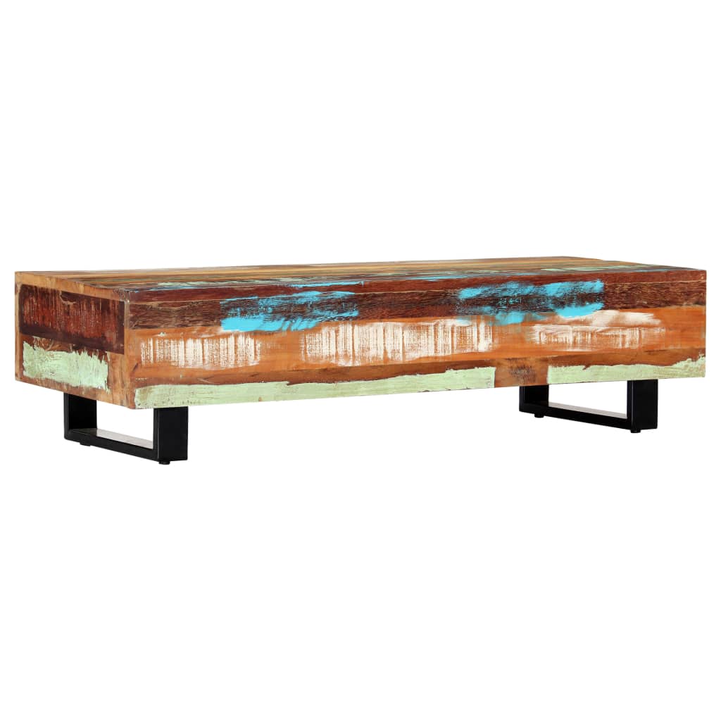 Salontafel 120x50x30 cm massief gerecycled hout en staal