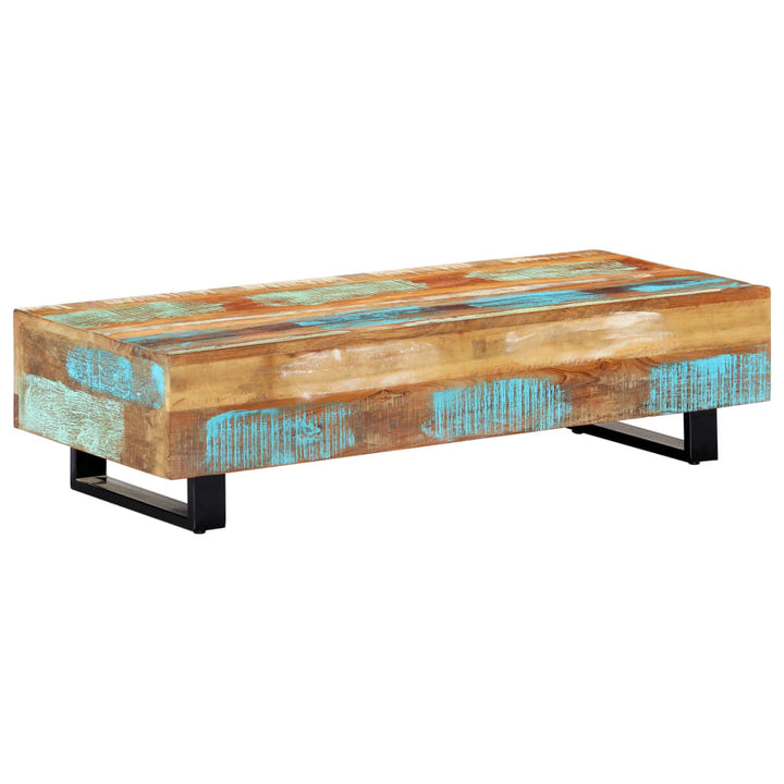 Salontafel 120x50x30 cm massief gerecycled hout en staal