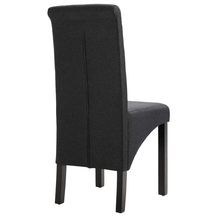 Eetkamerstoelen 2 st stof donkergrijs