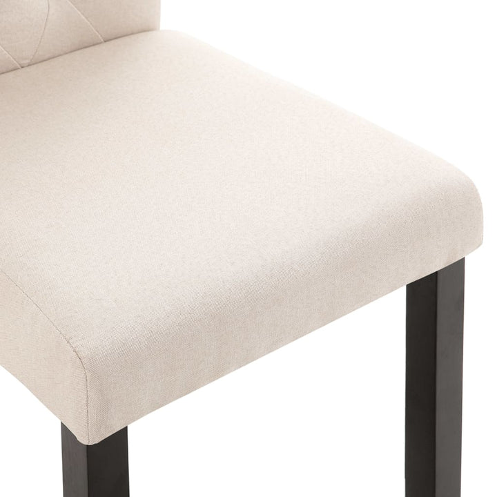 Eetkamerstoelen 2 st stof crème