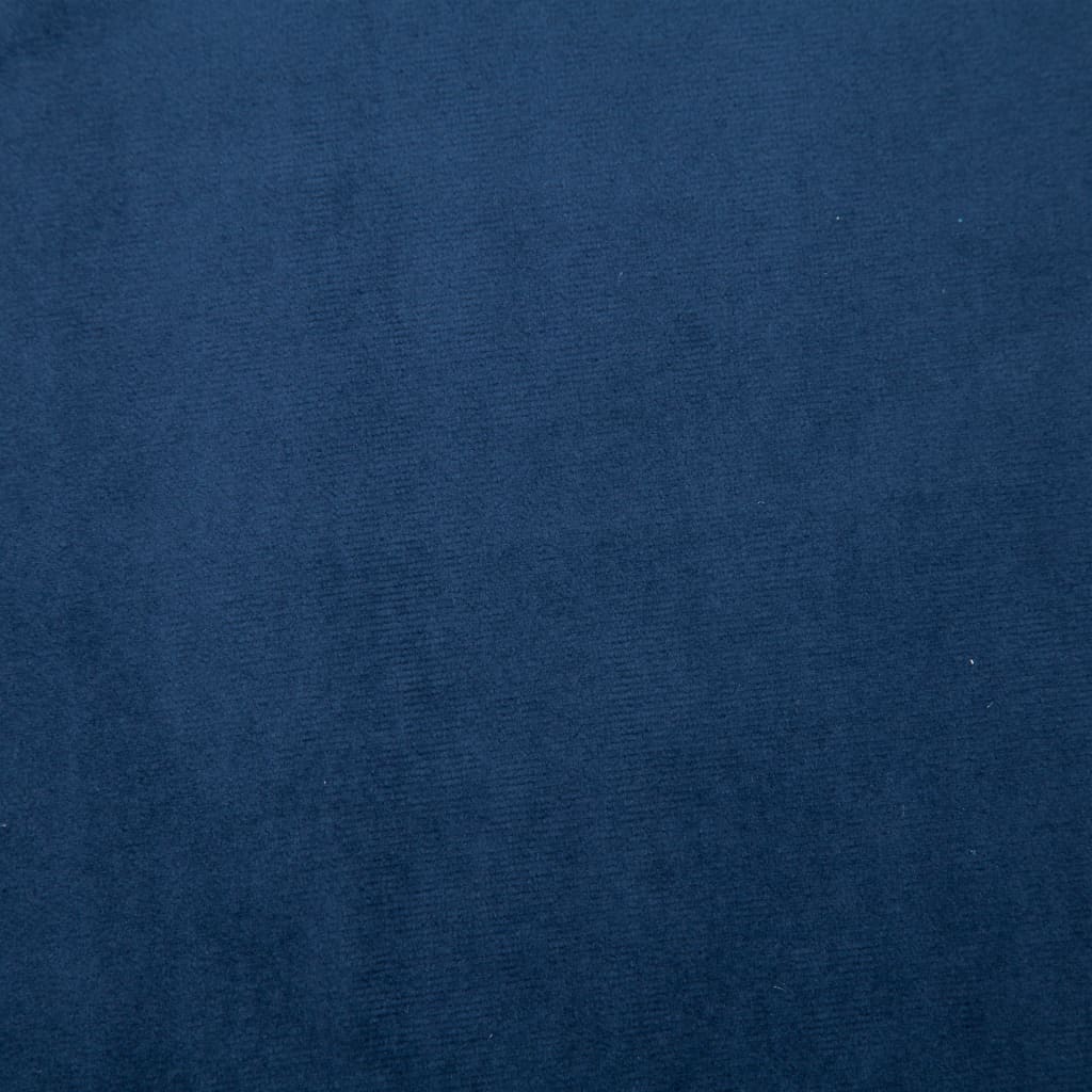 Fauteuil met chromen poten fluweel blauw