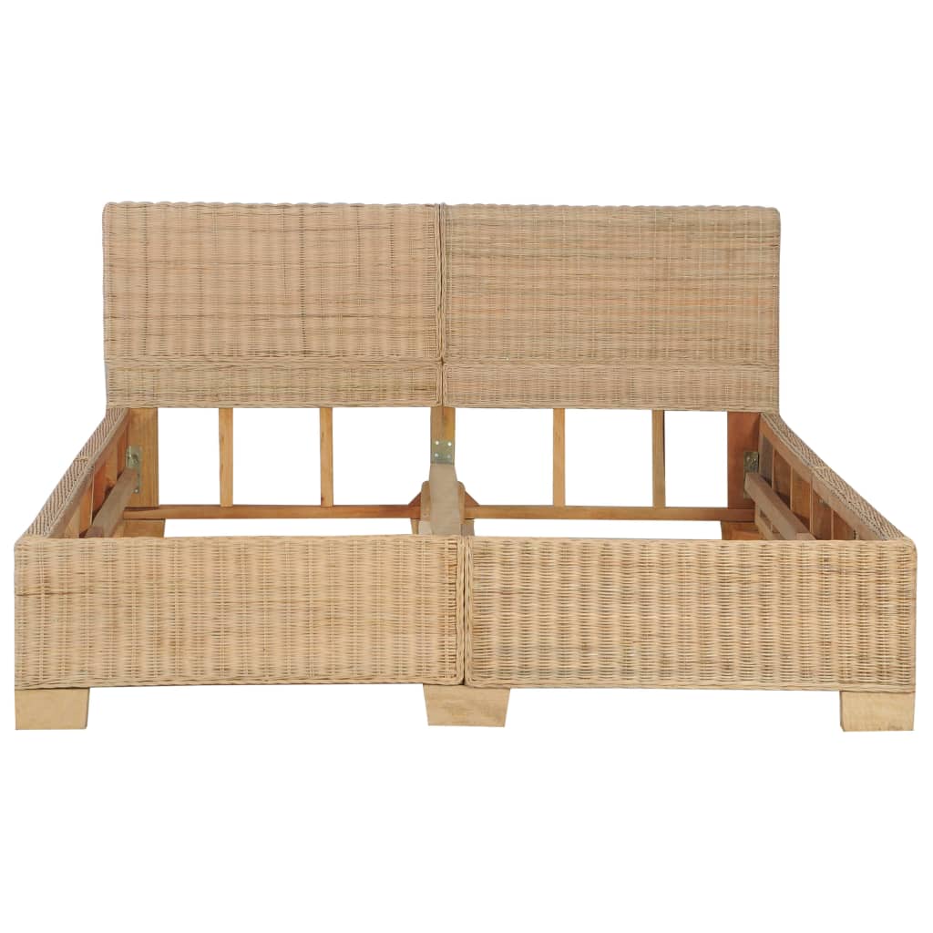 Bedframe handgeweven echt rotan 140x200 cm