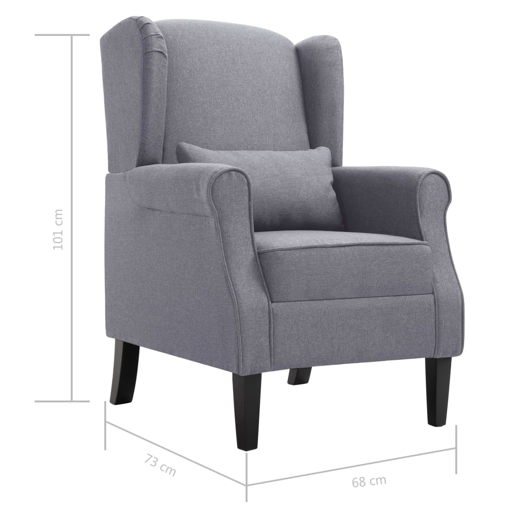 Fauteuil stof donkergrijs