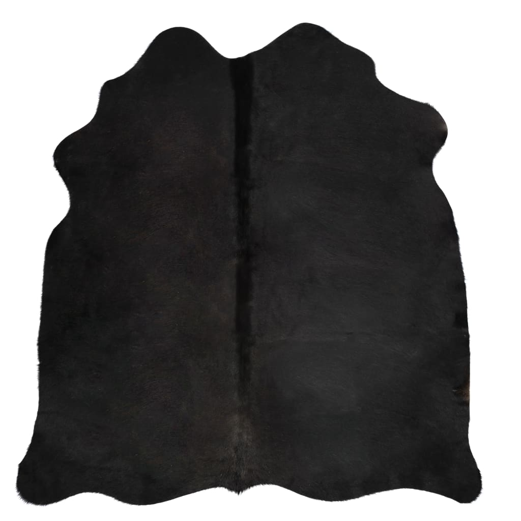 Vloerkleed 150x170 cm echte runderhuid zwart