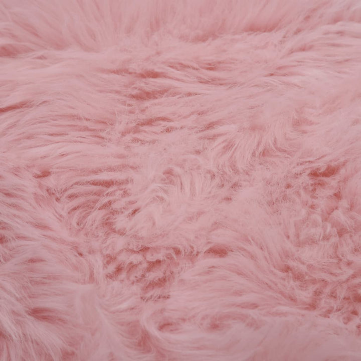 Vloerkleed 60x90 cm kunstschapenvacht roze