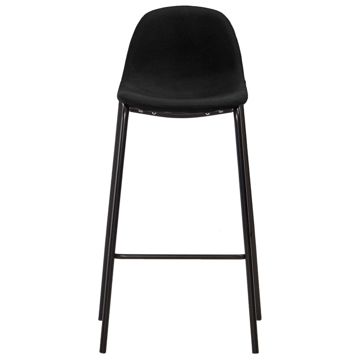 Barstoelen 4 st stof zwart