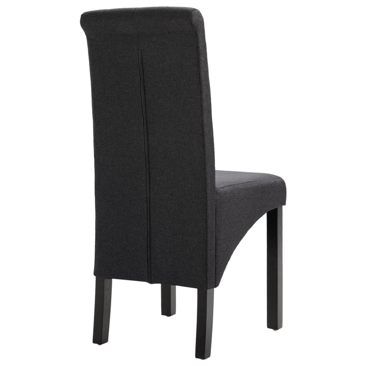 Eetkamerstoelen 4 st stof donkergrijs