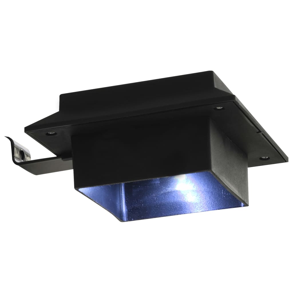 Solarlampen 12 st LED vierkant 12 cm zwart