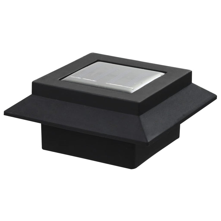 Solarlampen 12 st LED vierkant 12 cm zwart