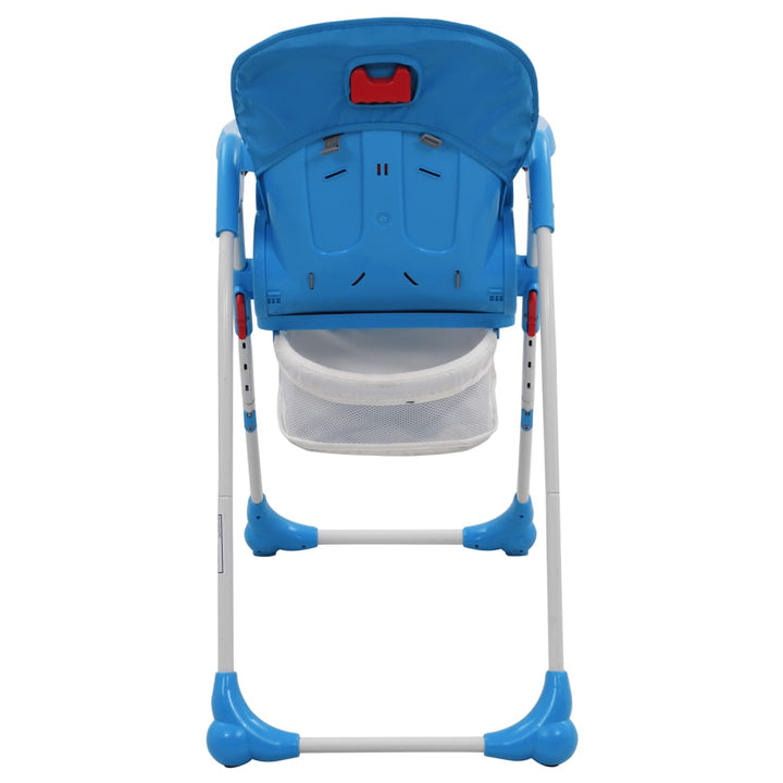 Kinderstoel hoog blauw en grijs