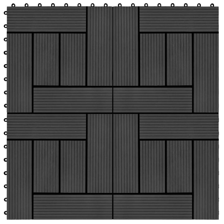 22 st Terrastegels 30x30 cm 2 m² HKC zwart