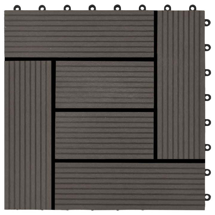 22 st Terrastegels 30x30 cm 2 m² HKC donkerbruin