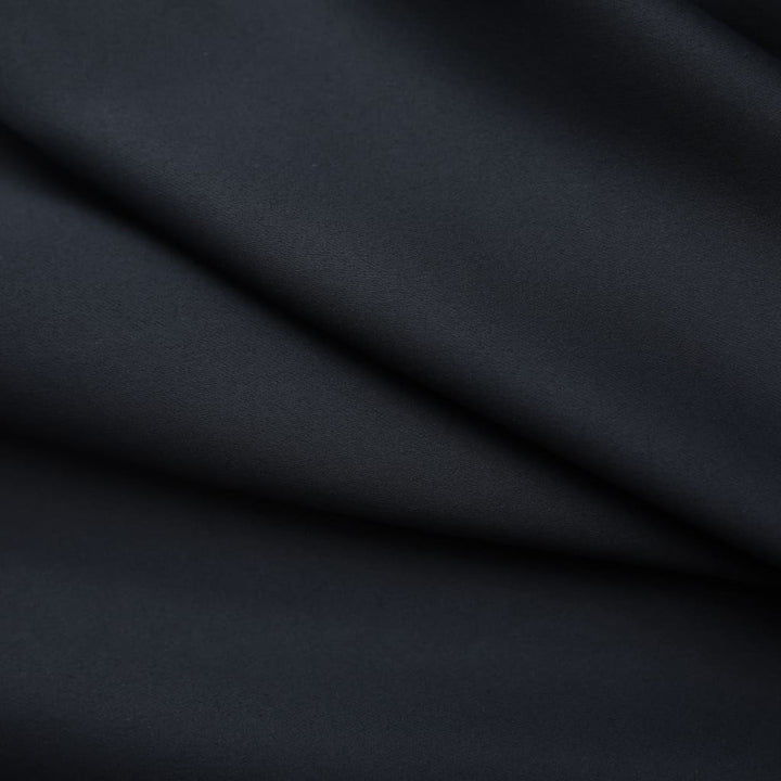 Gordijnen verduisterend met haken 2 st 140x175 cm zwart