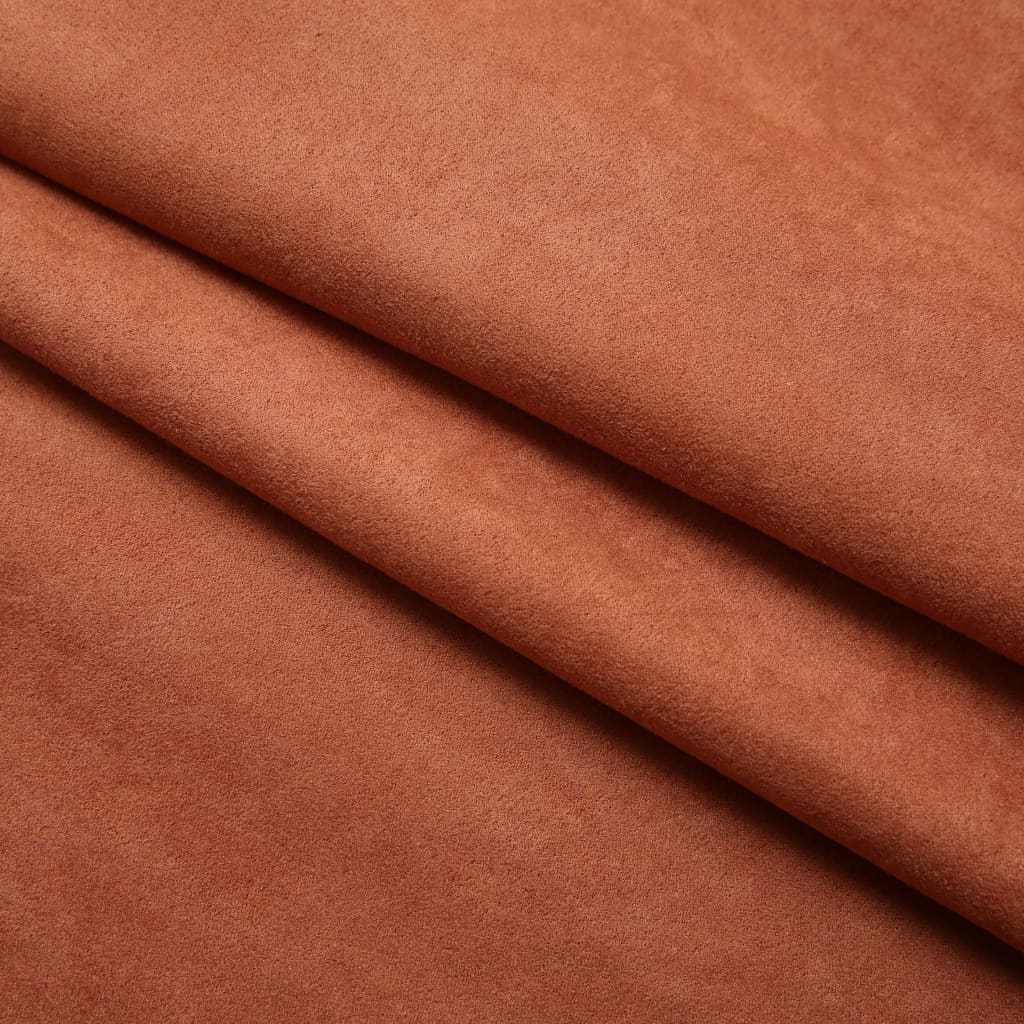 Gordijnen verduisterend met haken 2 st 140x225 cm roestkleurig