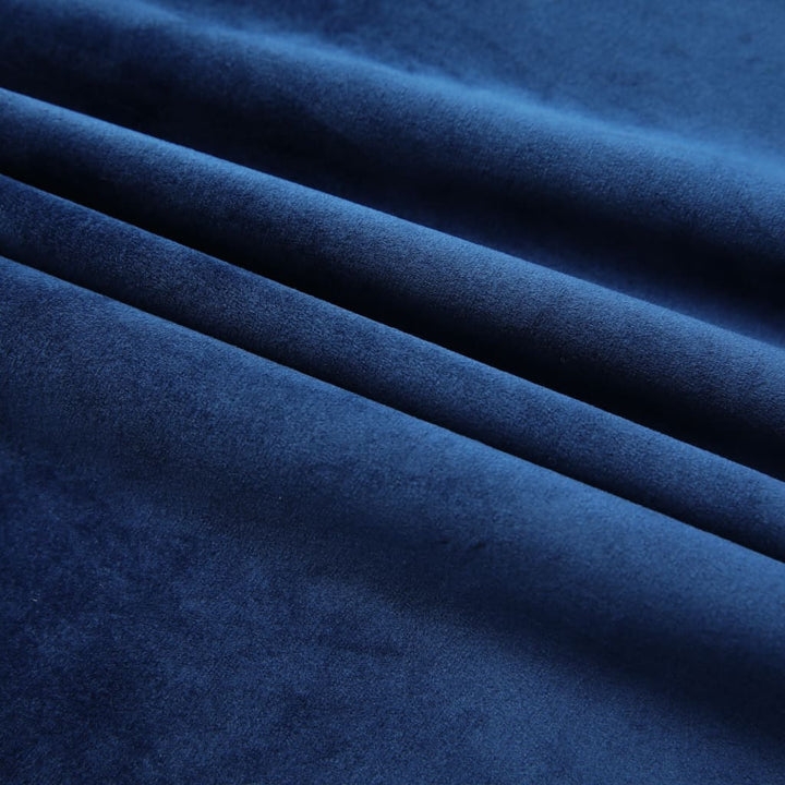 Gordijn verduisterend met haken 290x245 cm fluweel blauw