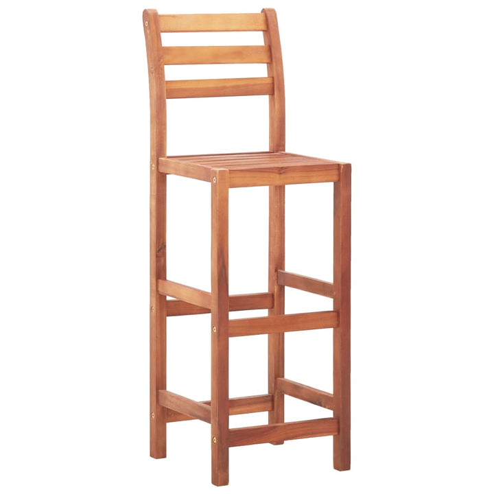 Barstoelen 2 st massief acaciahout