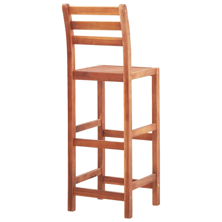 Barstoelen 2 st massief acaciahout