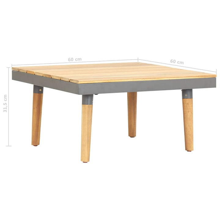 Tuintafel 60x60x31,5 cm massief acaciahout