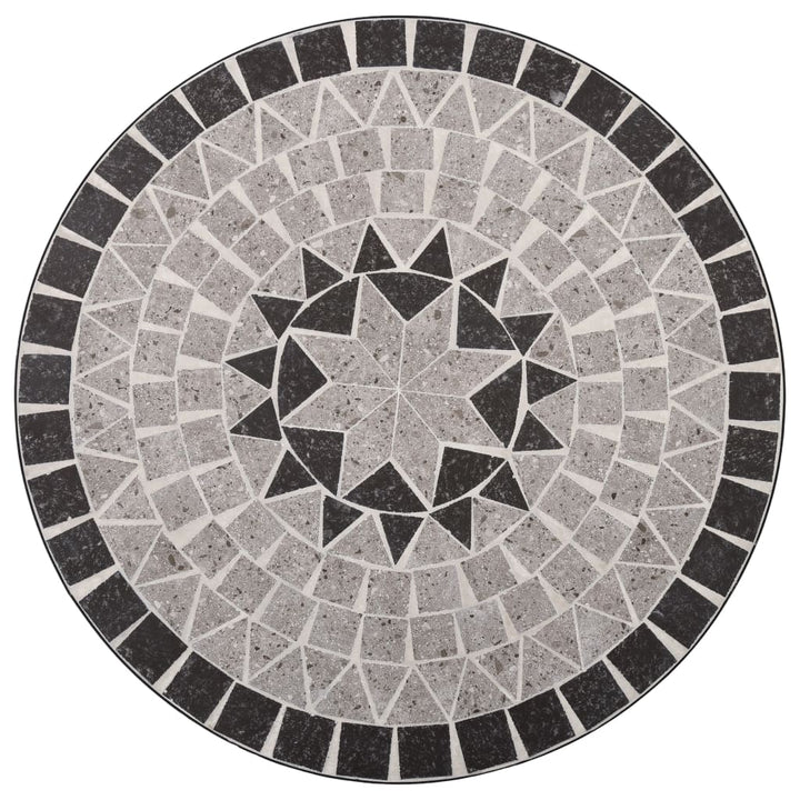 Bistrotafel mozaïek 61 cm keramiek grijs