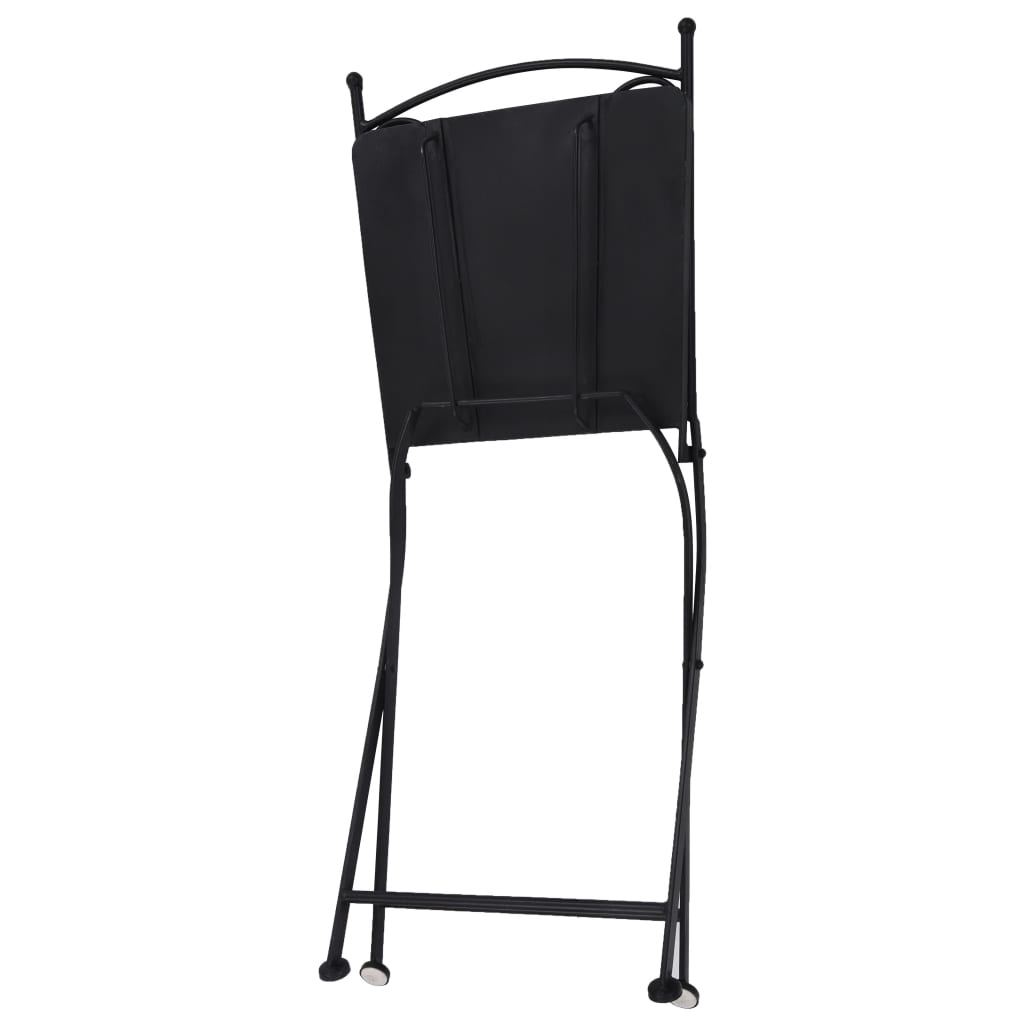 Bistrostoelen mozaïek 2 st grijs