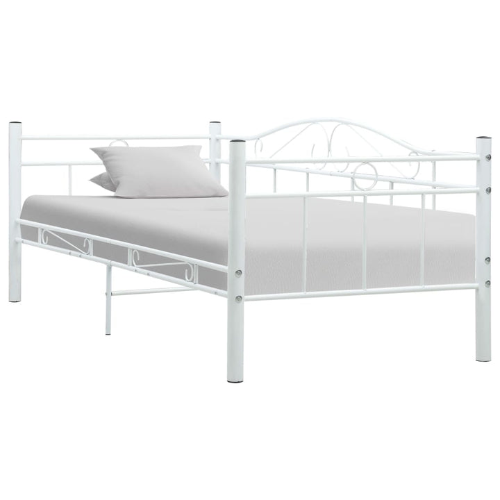 Bedbankframe metaal wit 90x200 cm