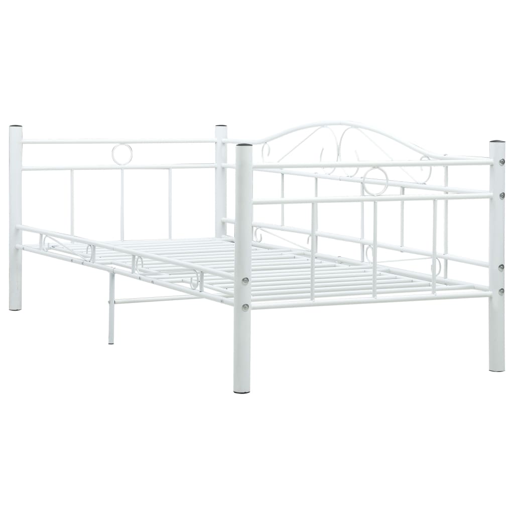 Bedbankframe metaal wit 90x200 cm