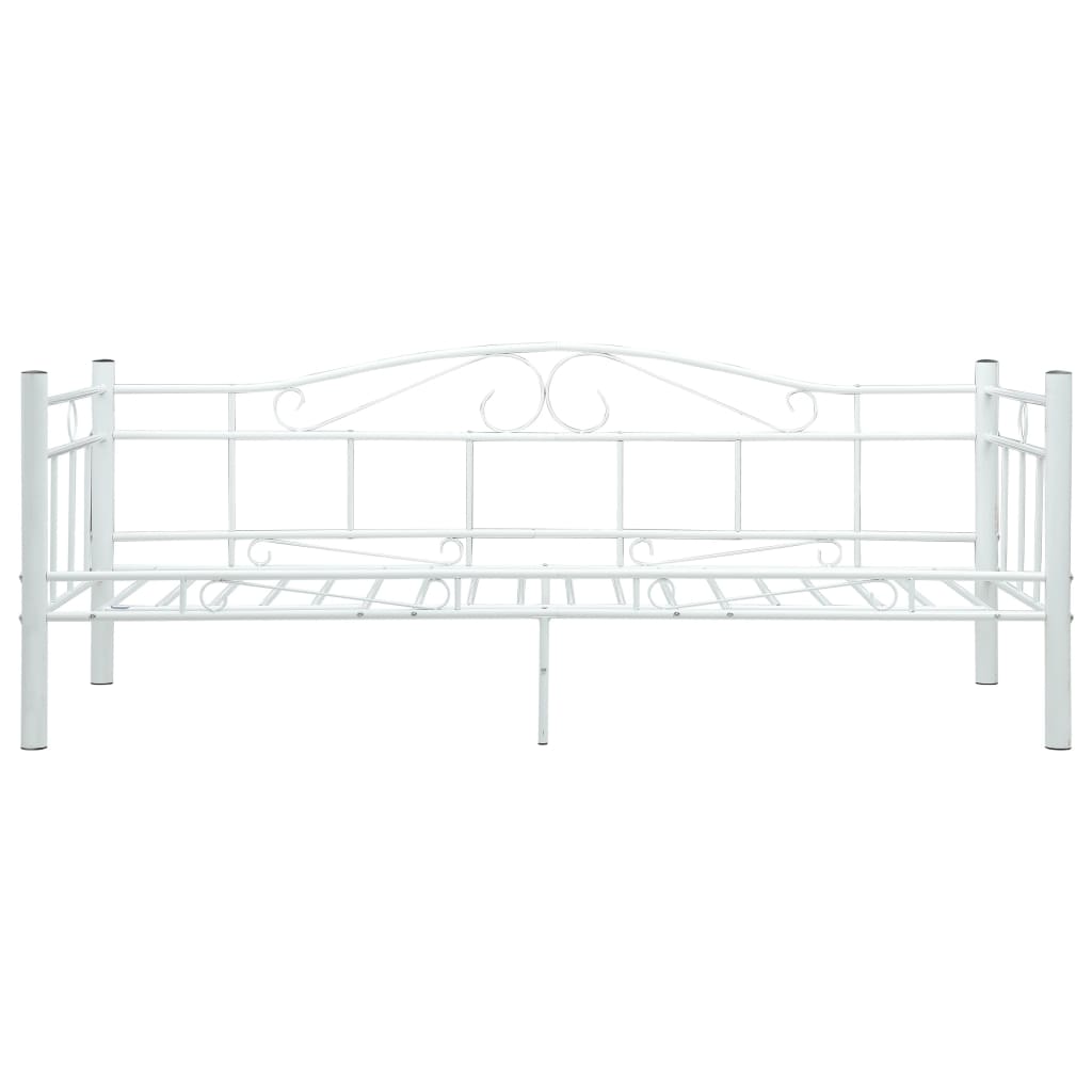 Bedbankframe metaal wit 90x200 cm