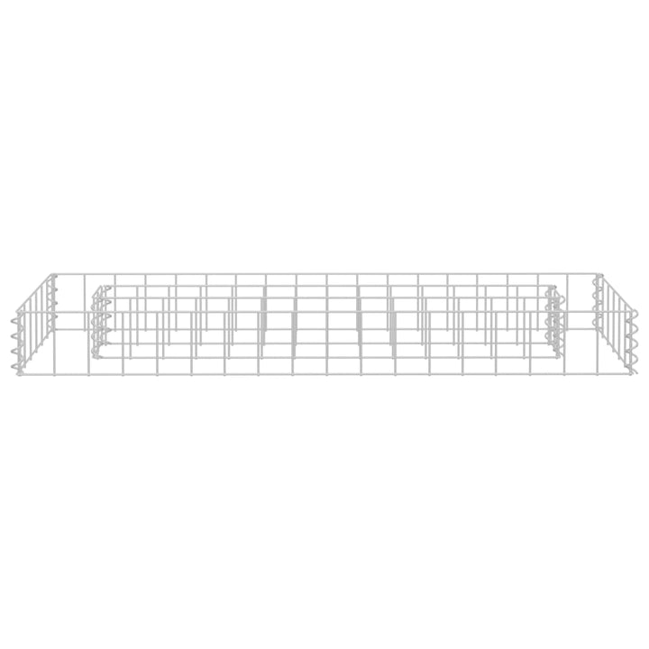 Gabion plantenbak verhoogd 90x30x10 cm gegalvaniseerd staal