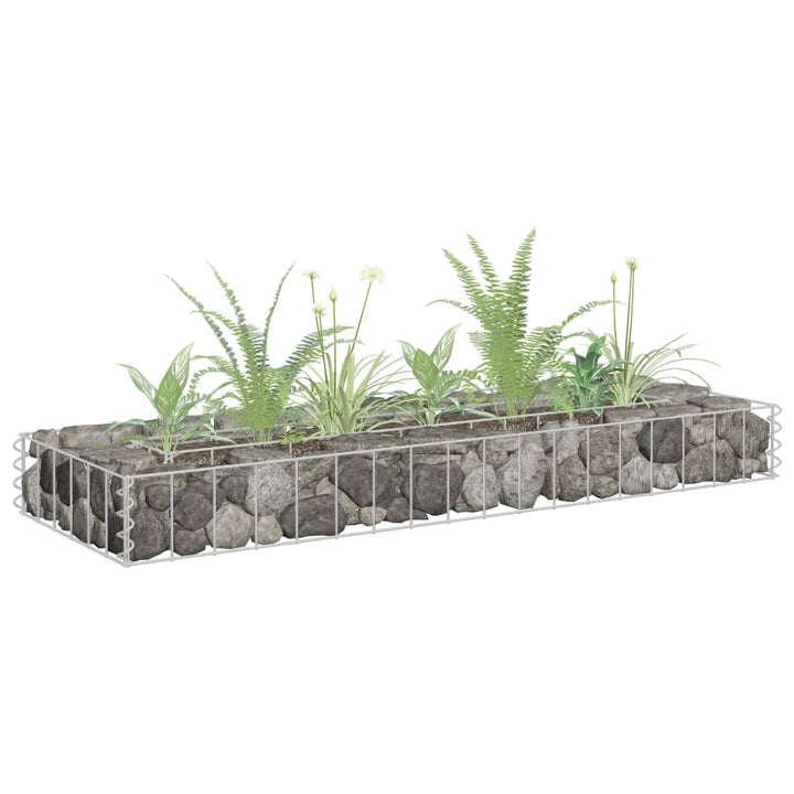 Gabion plantenbak verhoogd 90x30x10 cm gegalvaniseerd staal