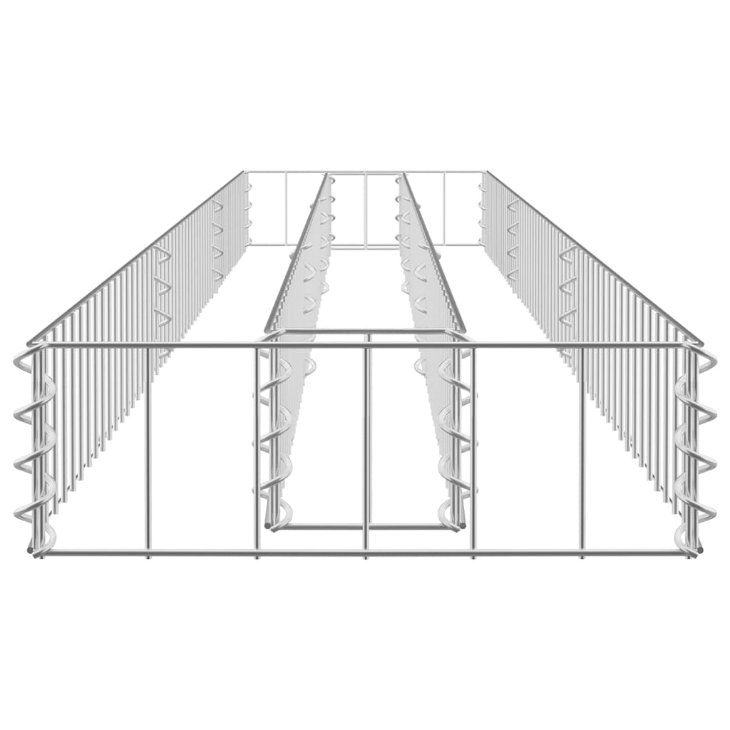 Gabion plantenbak verhoogd 270x30x10 cm gegalvaniseerd staal