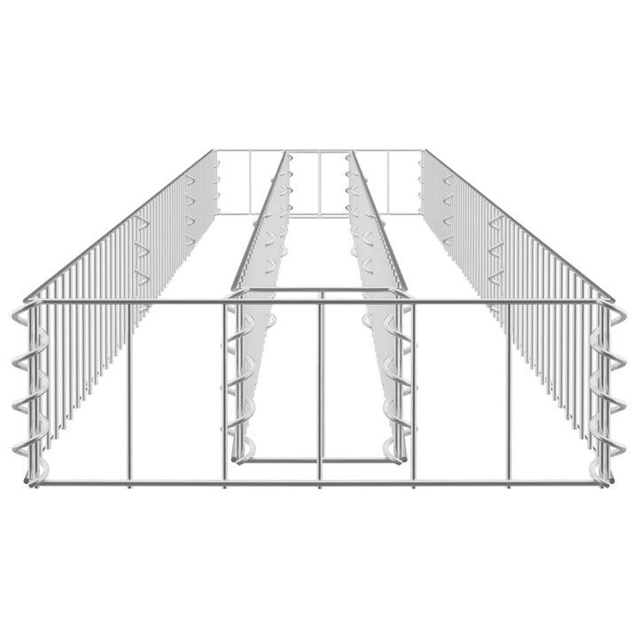 Gabion plantenbak verhoogd 270x30x10 cm gegalvaniseerd staal