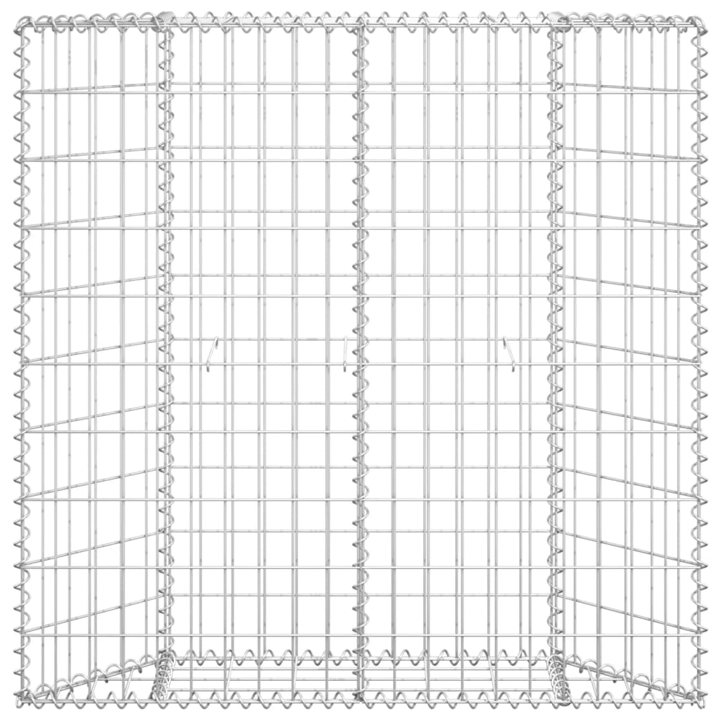 Gabion plantenbak trapezium 100x20x100 cm gegalvaniseerd staal