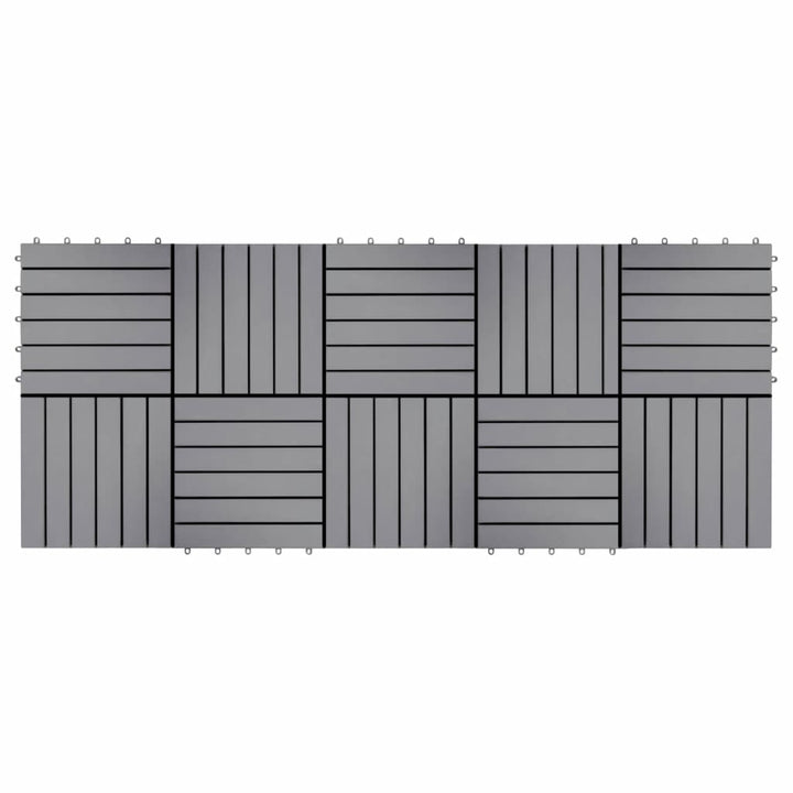 Terrastegels 10 st 30x30 cm massief acaciahout greywash