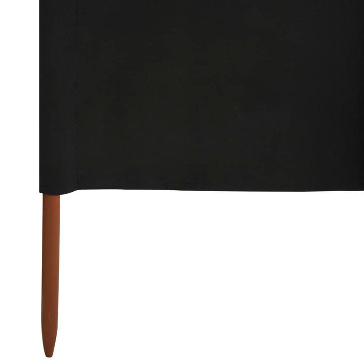 Windscherm 5-panelen 600x80 cm stof zwart