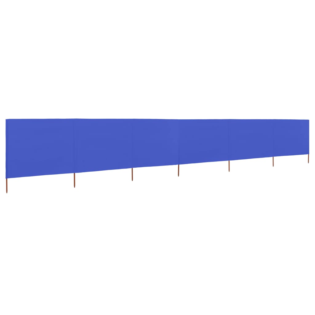 Windscherm 6-panelen 800x160 cm stof azuurblauw