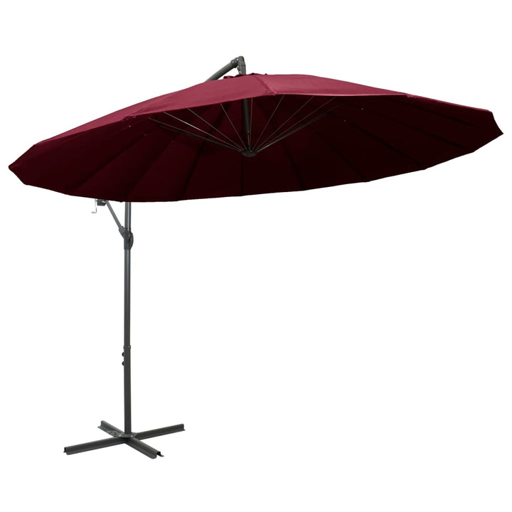 Zweefparasol met aluminium paal 3 m bordeauxrood