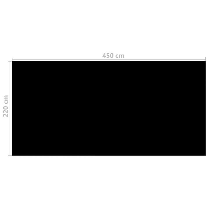 Zwembadhoes 450x220 cm PE zwart
