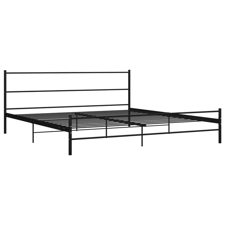 Bedframe metaal zwart 200x200 cm