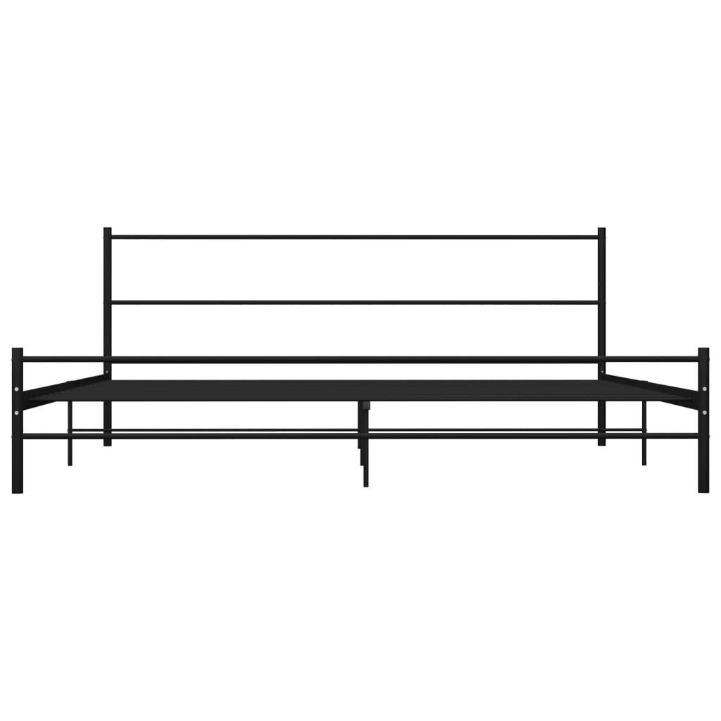 Bedframe metaal zwart 200x200 cm