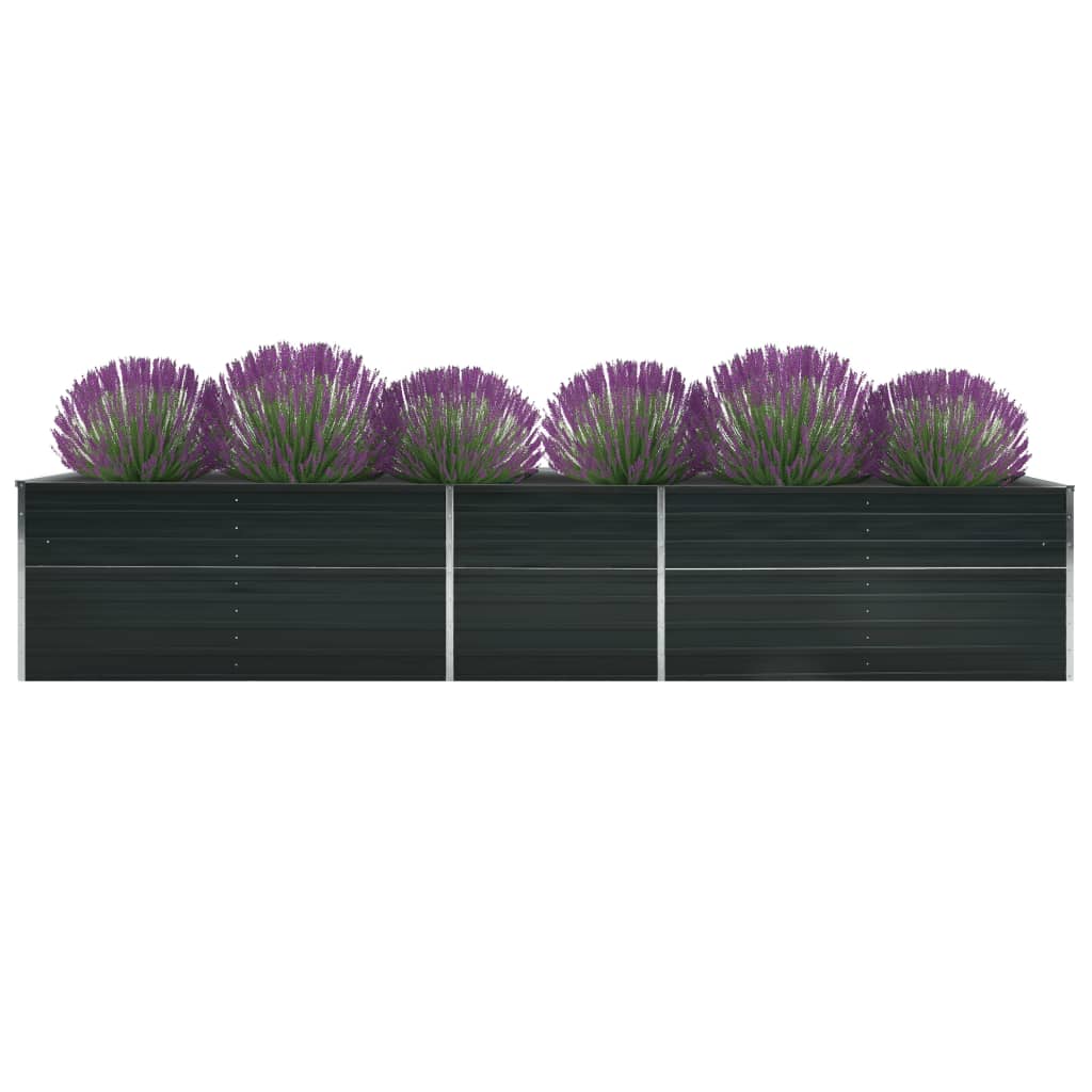 Plantenbak verhoogd 400x80x45 cm gegalvaniseerd staal antraciet